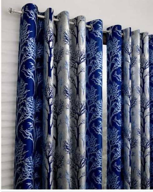 VEVIDHIENTERPRISES 213 cm (7 ft) Door Polyester Semi Transparent Curtain Single Curtain