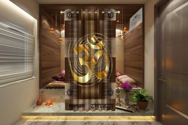 FOOFARAW TEXTILE 274 cm (9 ft) Long Door Polyester Room Darkening Curtain Single Curtain