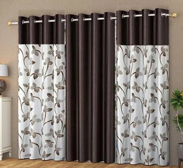 Curtains By Maya Designs 11 cm (0 ft) Door Polyester Room Darkening Curtain Single Curtain