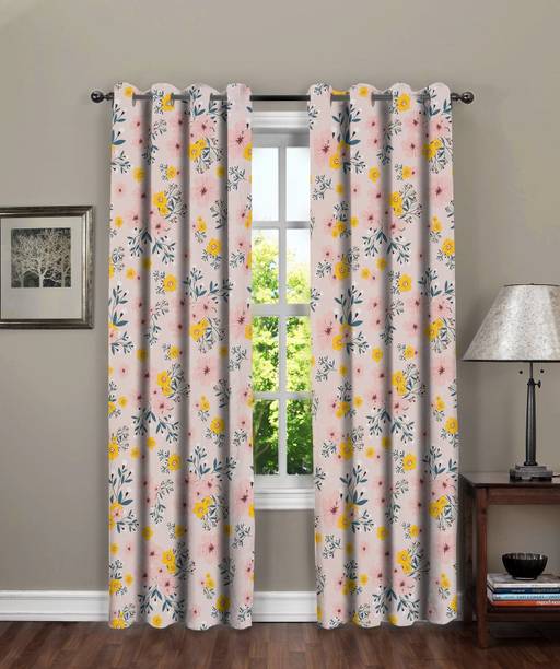Flipkart SmartBuy 213 cm (7 ft) Door Polycotton Room Darkening Curtain (Pack Of 2)