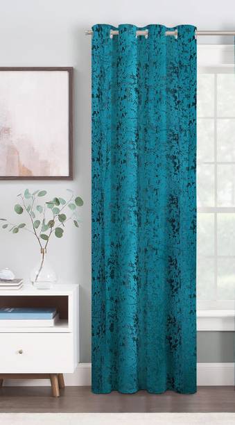 Home Stylish 152 cm (5 ft) Window Velvet Blackout Curtain Single Curtain