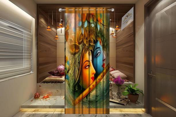 FOOFARAW TEXTILE 274 cm (9 ft) Long Door Polyester Room Darkening Curtain Single Curtain