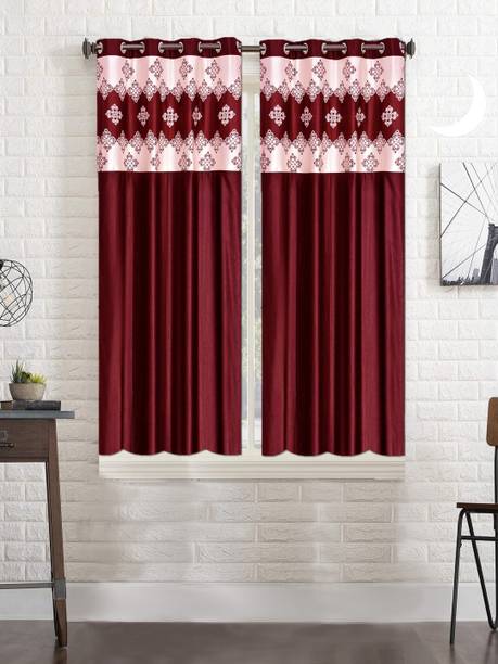 Lunar Days 152 cm (5 ft) Window Polyester Room Darkening Curtain (Pack Of 4)