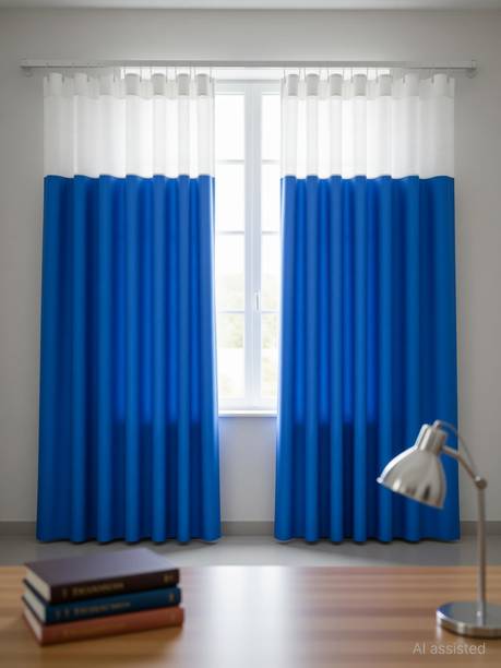 Casanest 245 cm (8 ft) Long Door PVC Room Darkening Curtain Single Curtain
