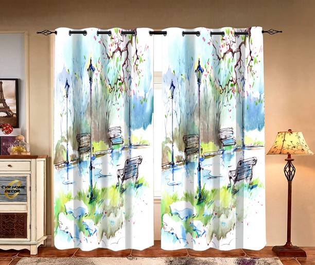 daiwik impex 215 cm (7 ft) Door Polyester Room Darkening Curtain (Pack Of 2)