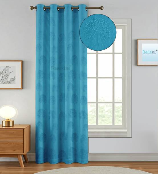 RAEXBE 213 cm (7 ft) Door Polyester Room Darkening Curtain Single Curtain