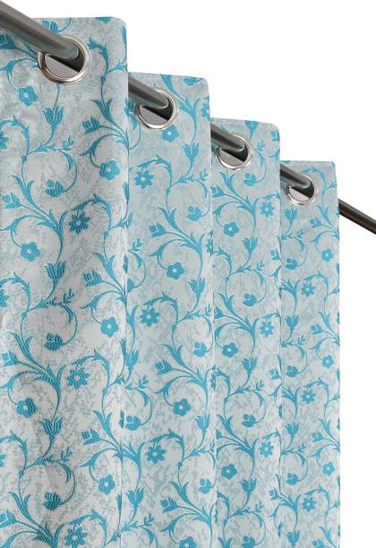 Panipat Textile Hub 213 cm (7 ft) Jacquard Room Darkening Door Curtain (Pack Of 2)