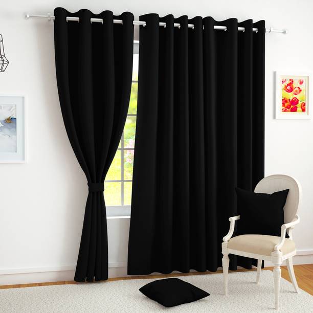 Story@home 215 cm (7 ft) Polyester, Silk Blackout Door Curtain Single Curtain