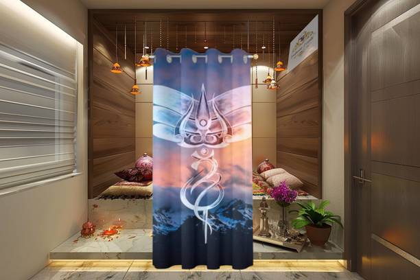 FOOFARAW TEXTILE 274 cm (9 ft) Long Door Polyester Room Darkening Curtain Single Curtain