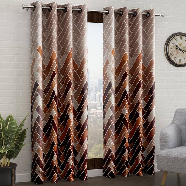 Story@home 215 cm (7 ft) Polyester Semi Transparent Door Curtain (Pack Of 2)
