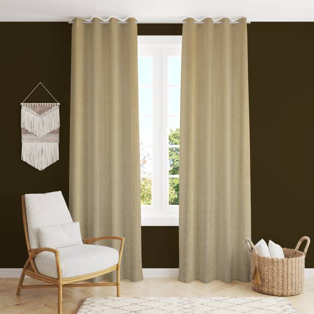 Flipkart SmartBuy 214 cm (7 ft) Door Velvet Room Darkening Curtain (Pack Of 2)