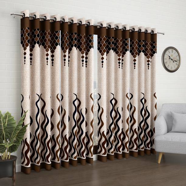 Story@home 215 cm (7 ft) Door Polyester Semi Transparent Curtain (Pack Of 4)