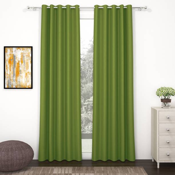 Story@home 242 cm (8 ft) Shower Polyester, Silk Blackout Curtain (Pack Of 2)