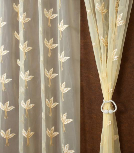 decolike 213 cm (7 ft) Door Net Semi Transparent Curtain (Pack Of 2)