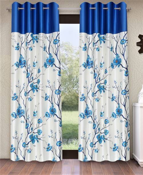 Fashion String 153 cm (5 ft) Polyester Semi Transparent Window Curtain (Pack Of 2)