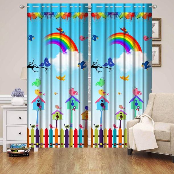 Easy To Shop 274 cm (9 ft) Door Polyester Room Darkening Curtain Single Curtain
