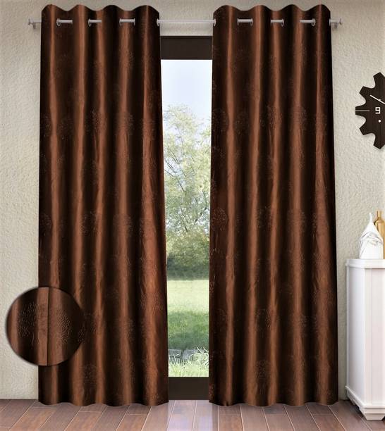 Fashion String 213 cm (7 ft) Polyester Semi Transparent Door Curtain (Pack Of 2)