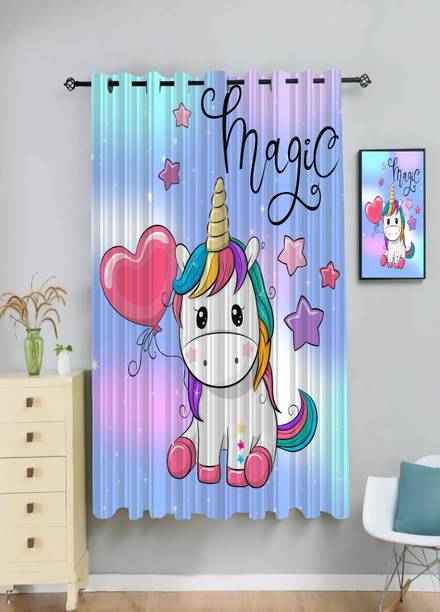 Newturn 155 cm (5 ft) Polyester Room Darkening Window Curtain Single Curtain