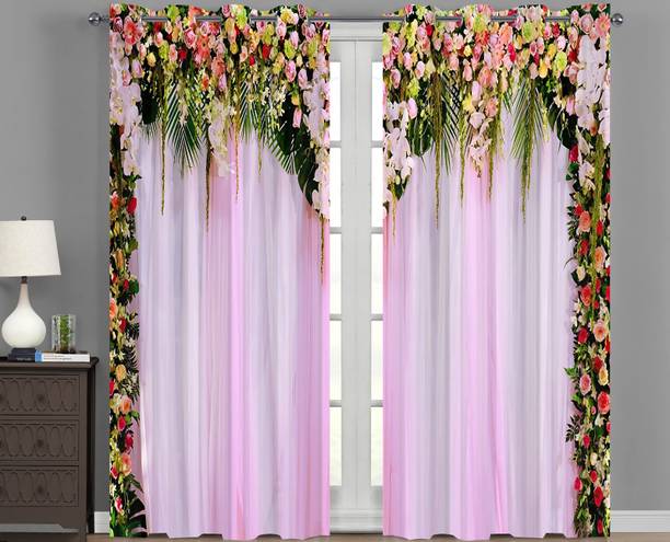 Riscky Tex 214 cm (7 ft) Door Polyester Room Darkening Curtain Single Curtain