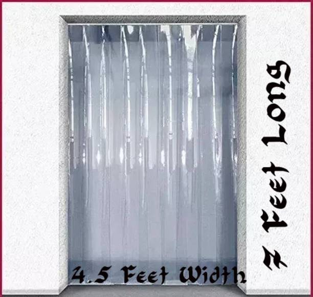 Best Buy Collection 214 cm (7 ft) Door PVC Transparent Curtain Single Curtain
