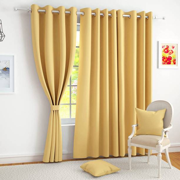 Haimac 275 cm (9 ft) Polyester Blackout Long Door Curtain Single Curtain