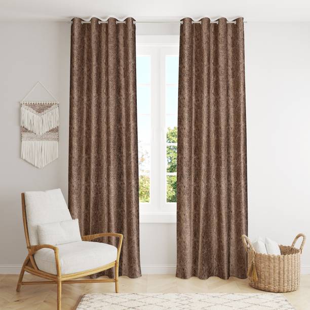 shopgallery 214 cm (7 ft) Door Polyester Room Darkening Curtain (Pack Of 2)