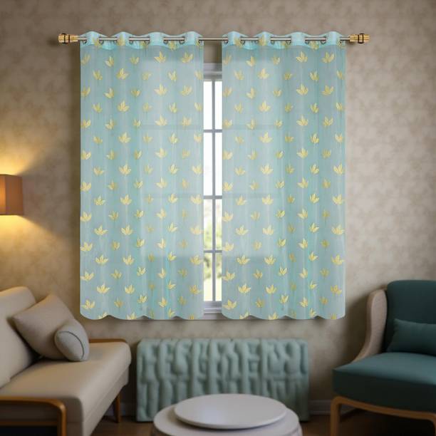 SR Collection 152 cm (5 ft) Window Net Semi Transparent Curtain (Pack Of 2)