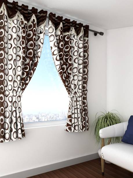 Cortina 150 cm (5 ft) Polyester Blackout Window Curtain Single Curtain