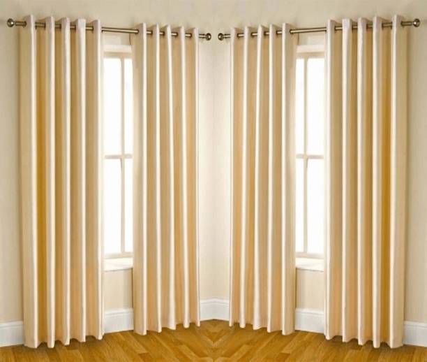 India Furnish 213.4 cm (7 ft) Door Polyester Room Darkening Curtain (Pack Of 4)