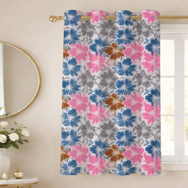 WEAVELINES 152 cm (5 ft) Window Cotton Room Darkening Curtain Single Curtain