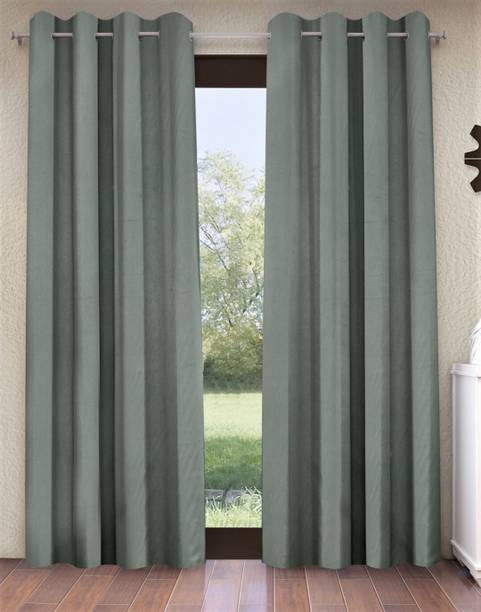Fashion String 213 cm (7 ft) Polyester Semi Transparent Door Curtain (Pack Of 2)