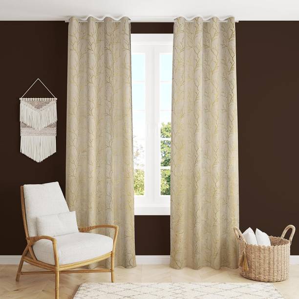 Click 213 cm (7 ft) Door Polyester Transparent Curtain (Pack Of 2)