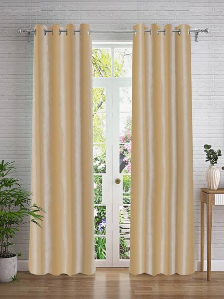 Cortina 210 cm (7 ft) Door Polyester Room Darkening Curtain (Pack Of 2)