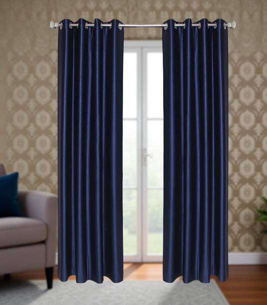 Home Stylish 213 cm (7 ft) Door Polyester Room Darkening Curtain (Pack Of 2)