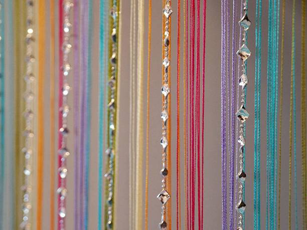 PINDIA 213.36 cm (7 ft) Polyester Semi Transparent Door Curtain (Pack Of 2)