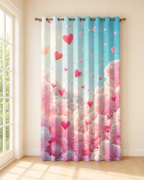 JAGDISH ENTERPRISE 213 cm (7 ft) Long Door Polyester Room Darkening Curtain Single Curtain