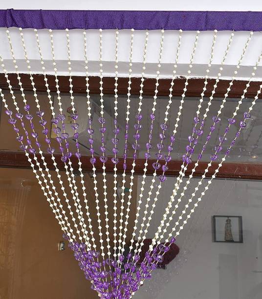 ARVI Deco 214 cm (7 ft) Door Blends Transparent Curtain Single Curtain