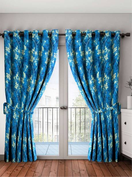 Cortina 210 cm (7 ft) पॉलिएस्टर दरवाज़ा पर्दा (2  का पैक)