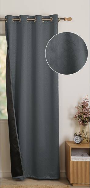 HOMEMONDE 152.4 cm (5 ft) Window Polyester Blackout Curtain Single Curtain