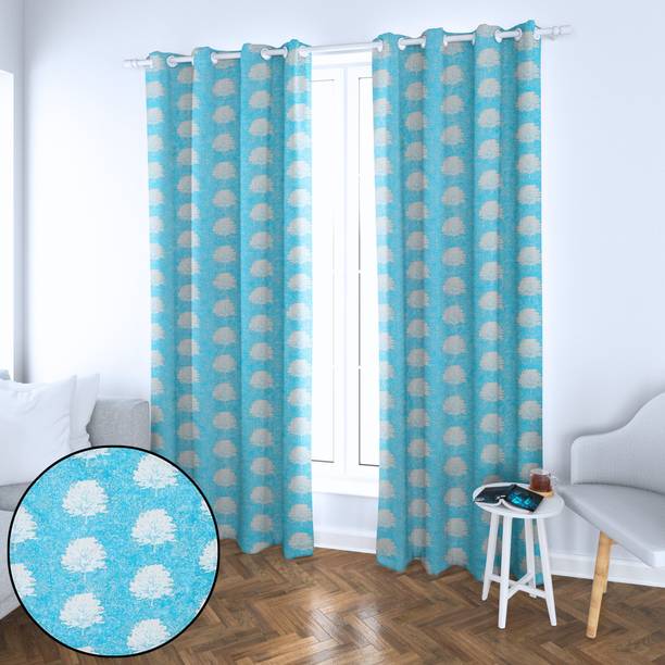 ZIPPYBIZ 275 cm (9 ft) Polyester Room Darkening Long Door Curtain (Pack Of 2)