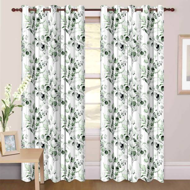 Oceardecor 214 cm (7 ft) Door Polyester Room Darkening Curtain (Pack Of 2)