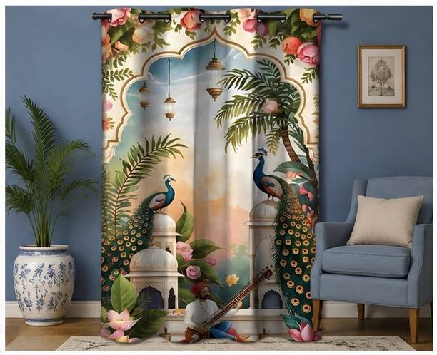 Vistaara Homes 153 cm (5 ft) Window Polyester Room Darkening Curtain Single Curtain