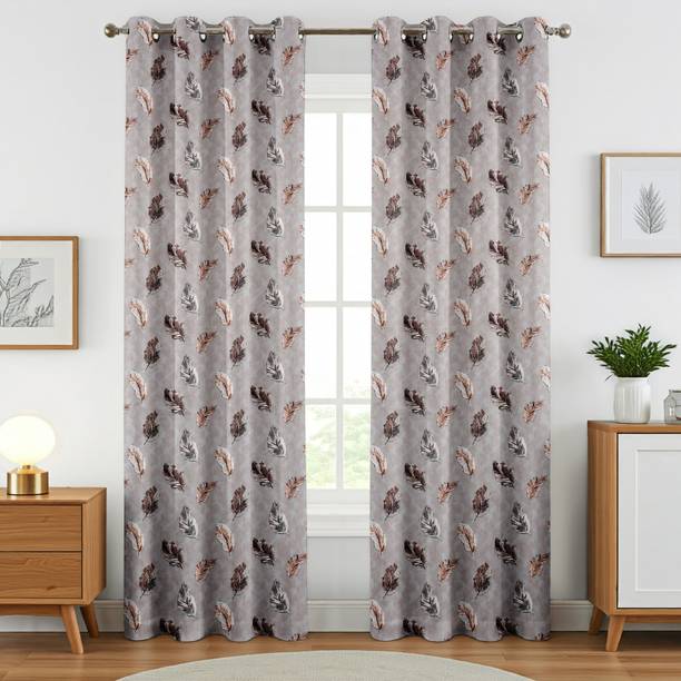 CARLTON LONDON 274 cm (9 ft) Long Door Polyester Room Darkening Curtain (Pack Of 2)