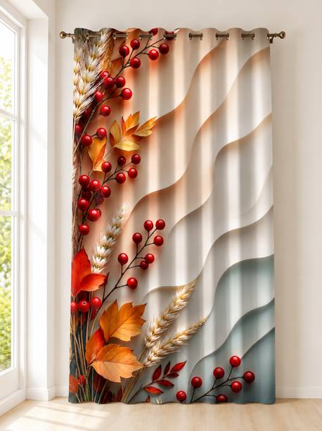 JAGDISH ENTERPRISE 214 cm (7 ft) Door Polyester Room Darkening Curtain Single Curtain