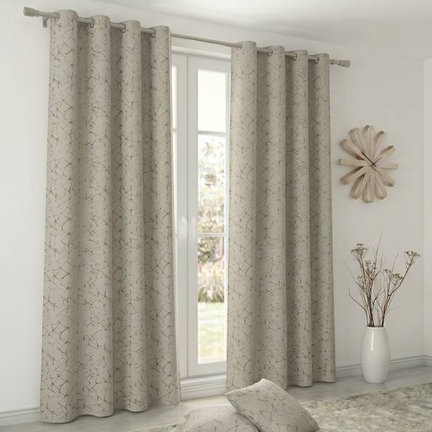 Home Spark 244 cm (8 ft) Long Door Polyester Blackout Curtain (Pack Of 2)