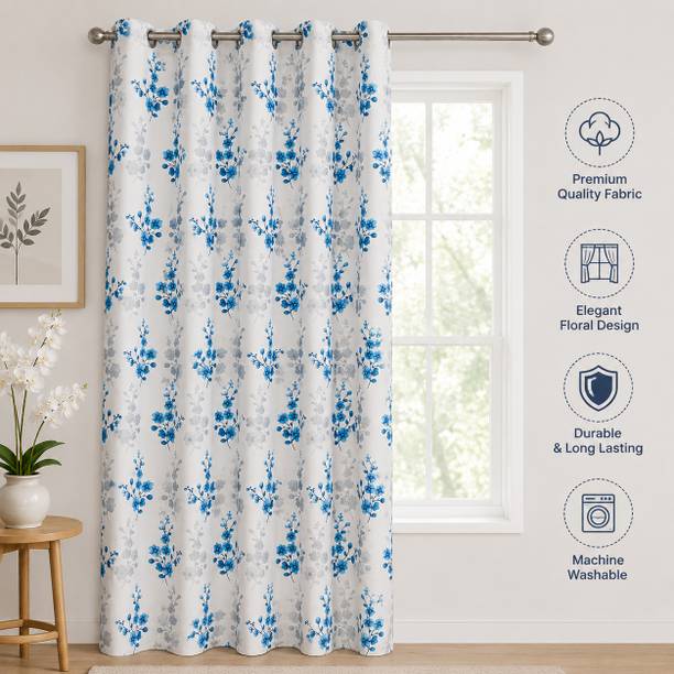 Super Premium 150 cm (5 ft) Window Polyester Semi Transparent Curtain Single Curtain