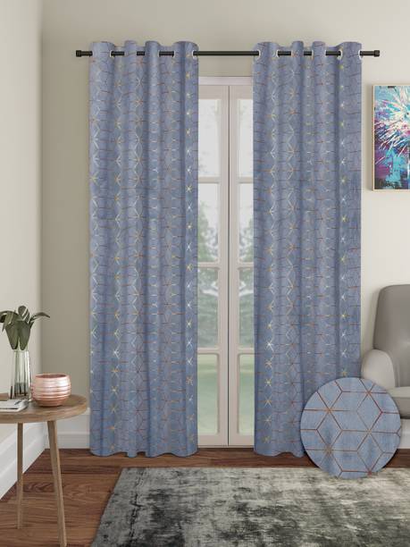Cortina 210 cm (7 ft) Door Velvet Room Darkening Curtain (Pack Of 2)