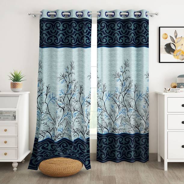 Story@home 215 cm (7 ft) Door Polyester Semi Transparent Curtain (Pack Of 2)
