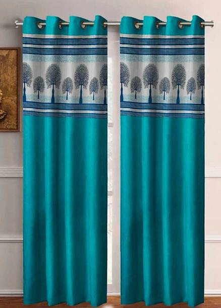 WI International 213 cm (7 ft) Polyester Room Darkening Door Curtain (Pack Of 2)