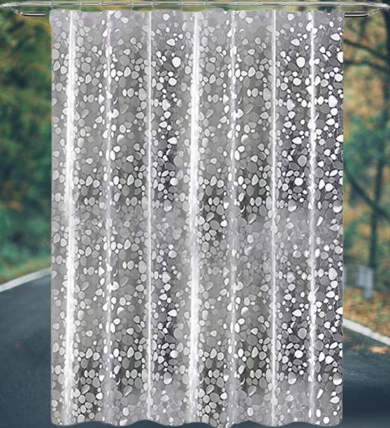 FURNOOK 213 cm (7 ft) Door Polyester Semi Transparent Curtain Single Curtain